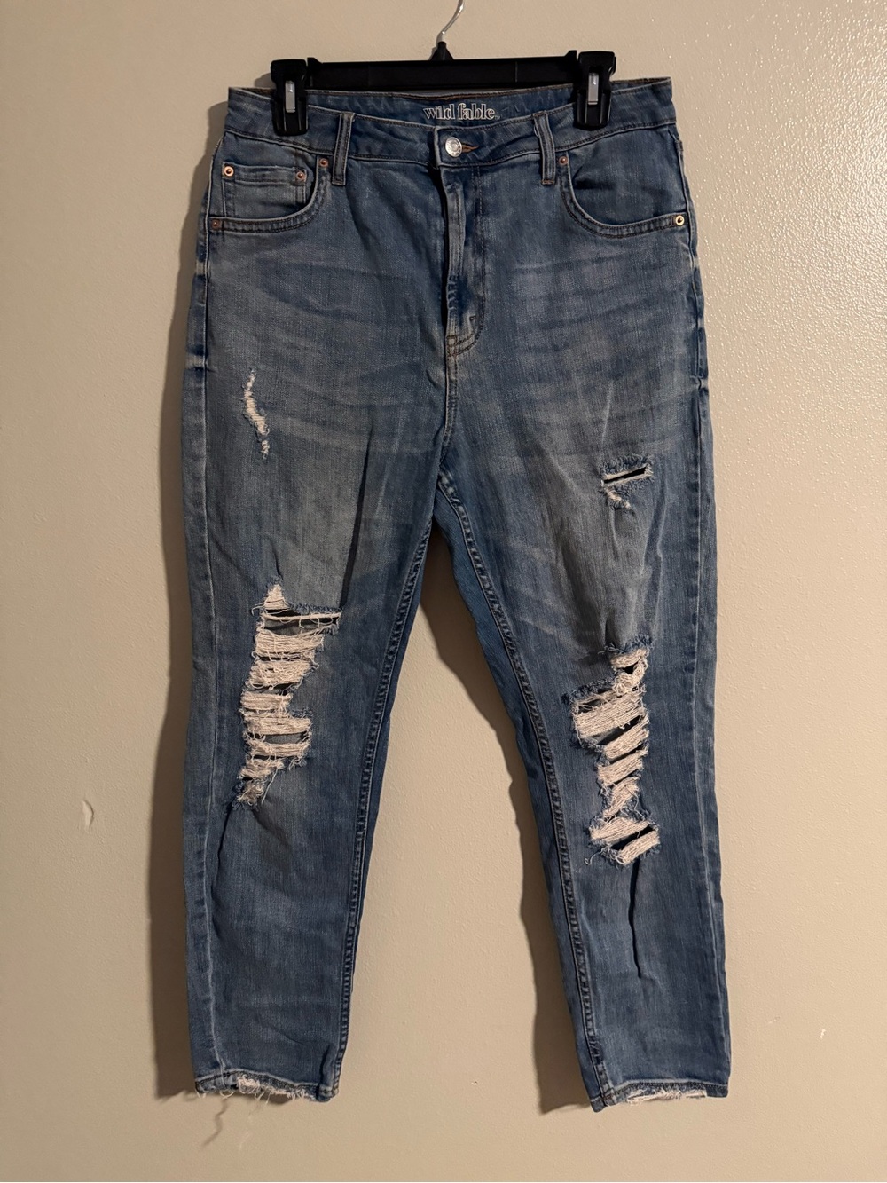 wild fable Women's Light Blue Distressed Jeggings